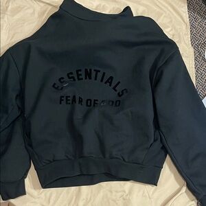Essentials Black Pullover Hoodie